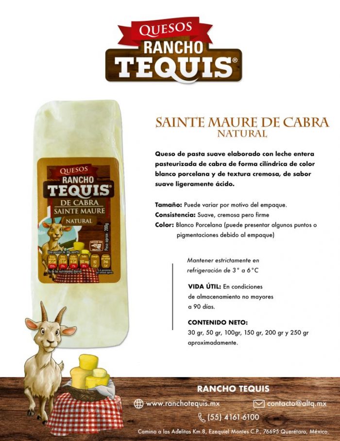 Ficha queso sainte maure natural